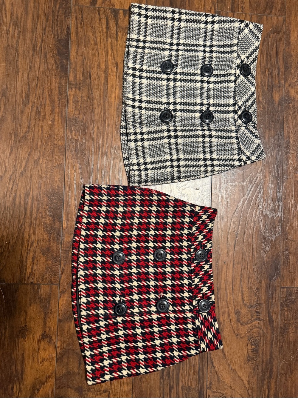 Express Plaid Houndstooth Button Mini Skirt Bundle NWT Size 2
